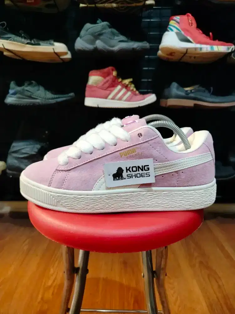 SEPATU PM SUED XL PINK WHITE SUEDE