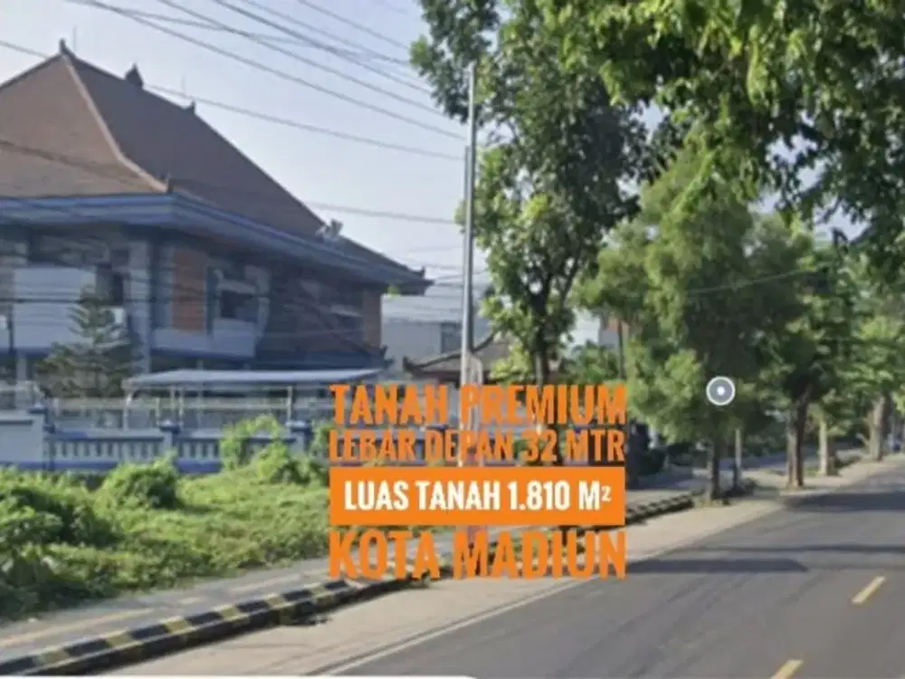 [AD] Tanah Pekarangan LD 32 mtr, Jl. Mayjen Panjaitan KOTA MADIUN, Baguss