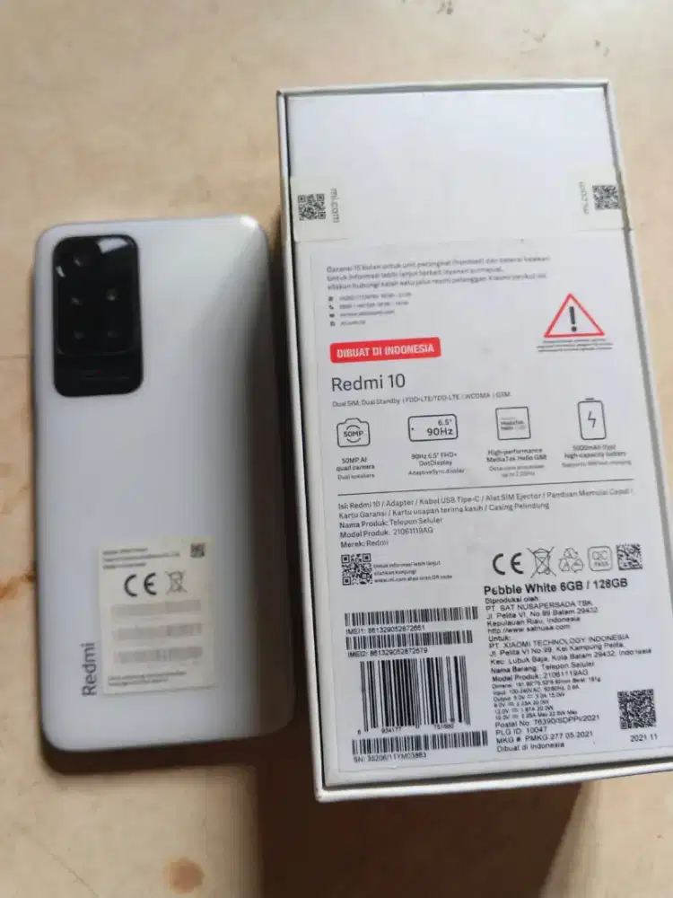 redmi 10 fulset(6+5gb ram/128gb rom)android 13 lcd ori mahar bt tt