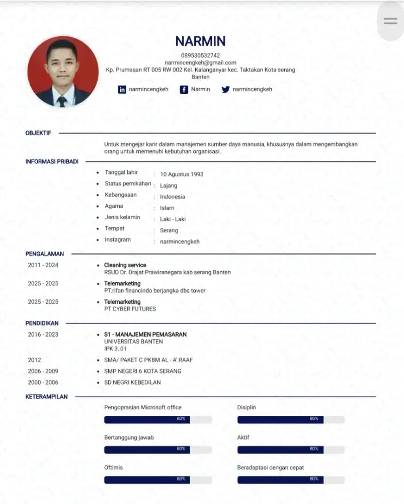 Cari lowongan pekerjaan apa aja