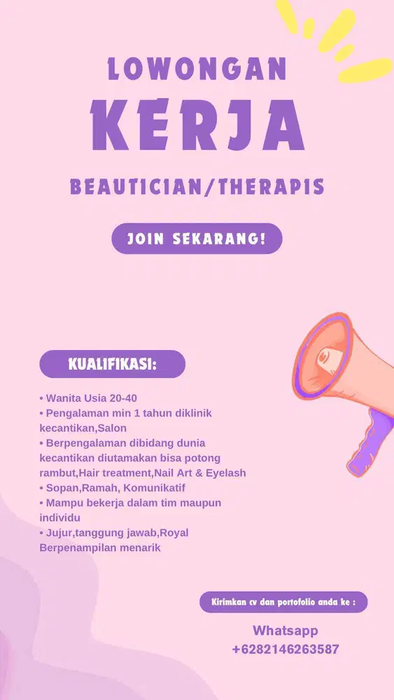 Lowongan kerja eyelash dan nails