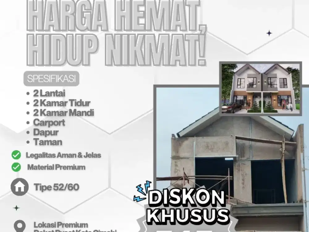 Rumah Murah Banget Dekat SMKN 3 Permana Cimahi