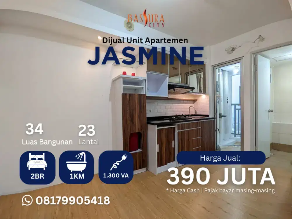 Jual Cepat 2BR semi furnished cash only tower Jasmine call Maula