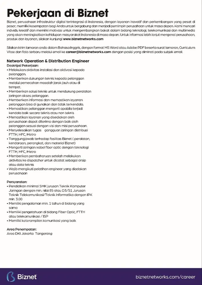 Network Operation Engineer