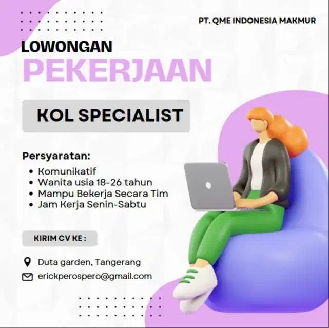 LOKER EDITOR, KOL SPECIALIST, HOSTLIVE & OP TIKTOK