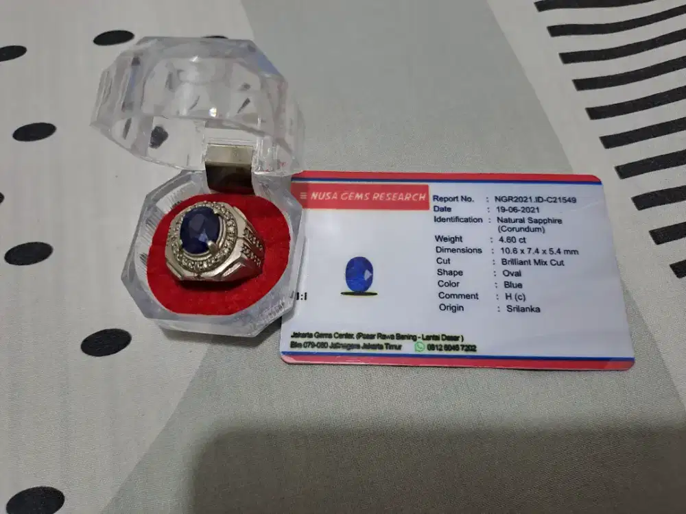 Batu safir + memo