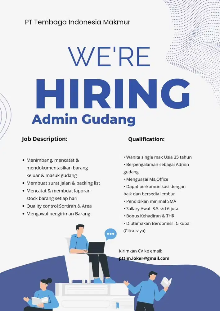 Staff Administrasi Gudang / Admin Gudang