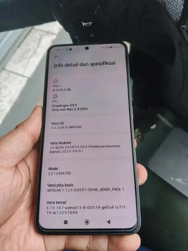 redmi note 13 ram 8+8/128 batang mulus