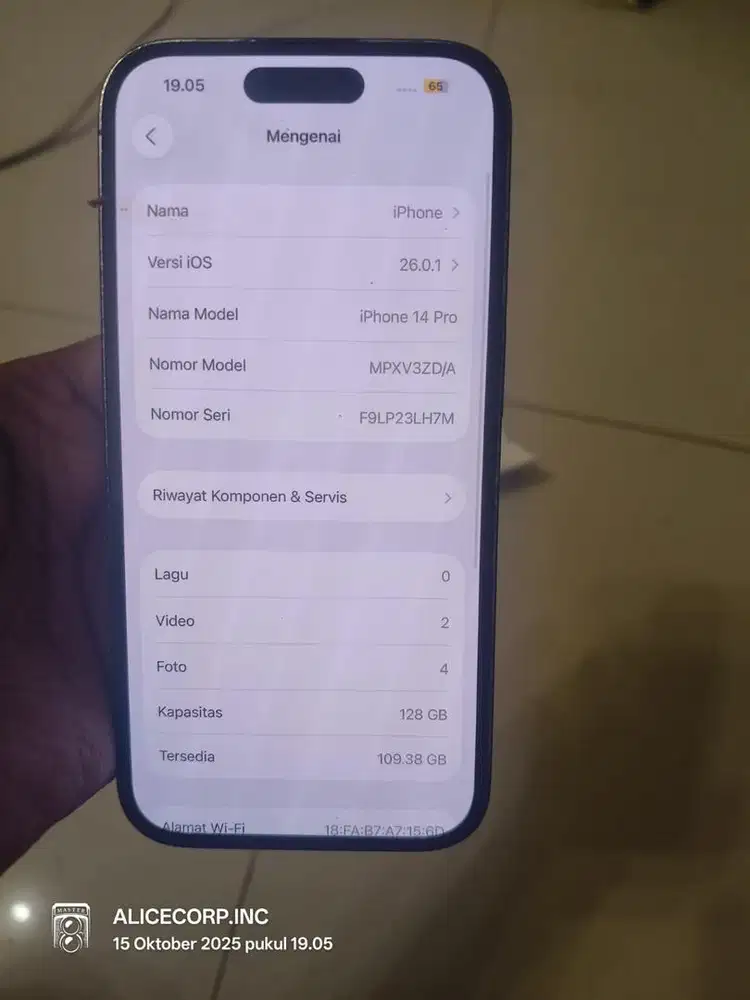 Iphone 14 pro 128Gb wifi only