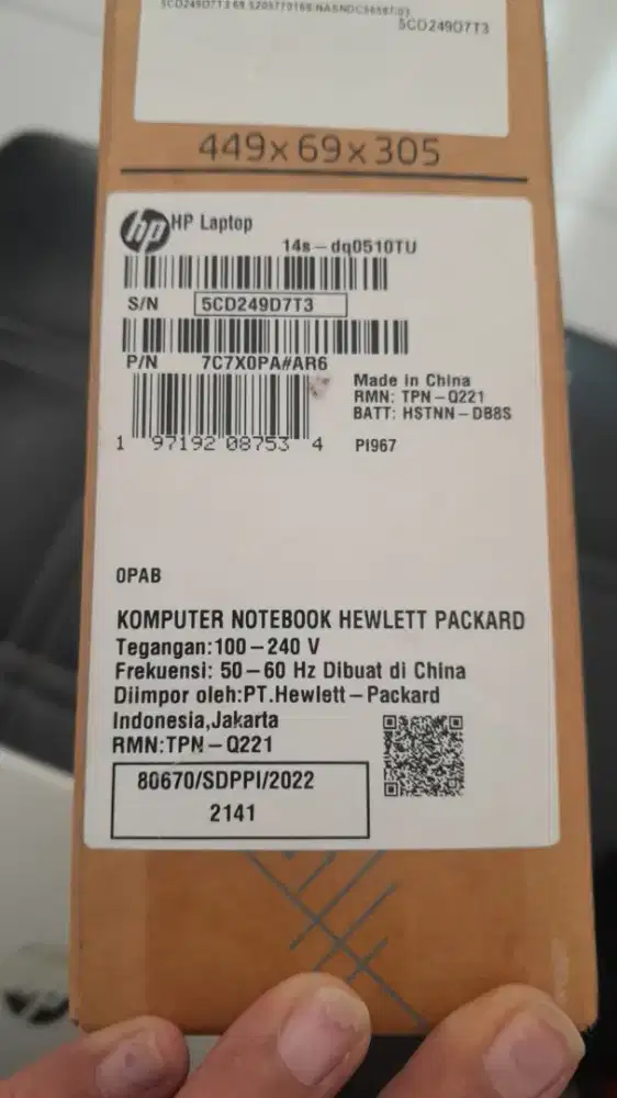 Laptop hp 14s DQ0510TU