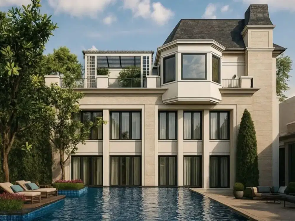 Dijual Rumah Mewah Design Classic Modern di Kemang Jaksel - with Swimming Pool