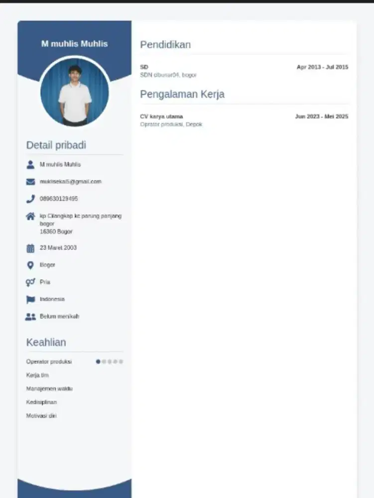 nyari pekerjaannya