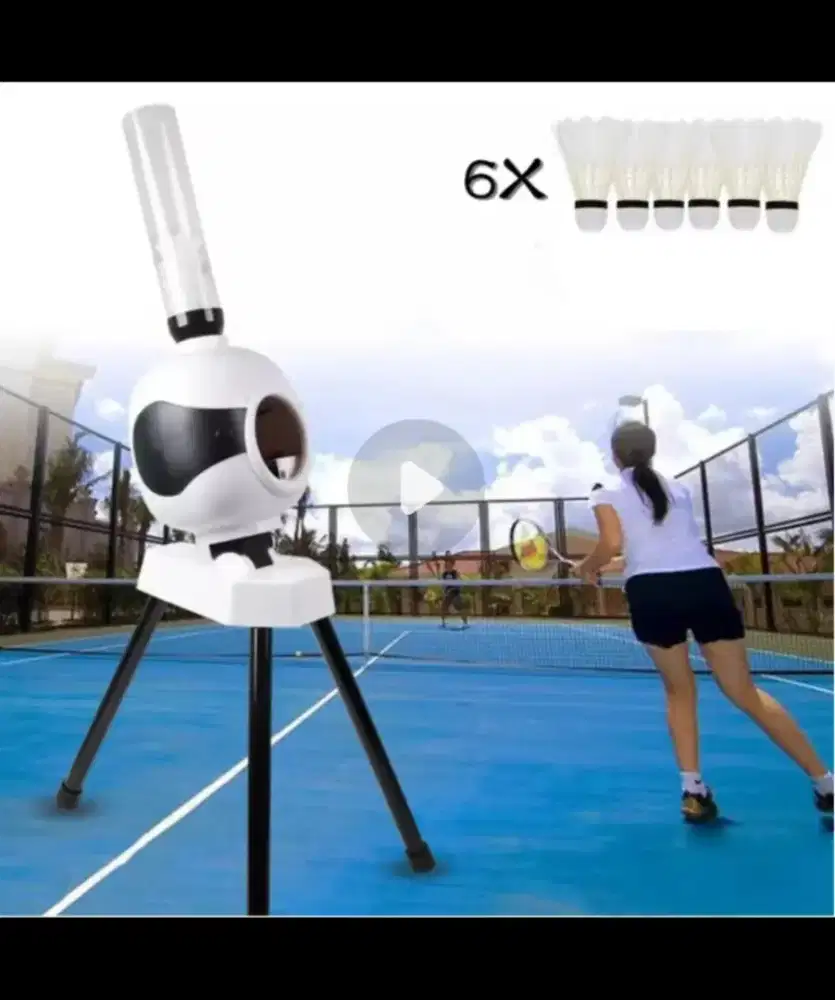 mesin servis bulutangkis badminton untuk pemula robot trainer