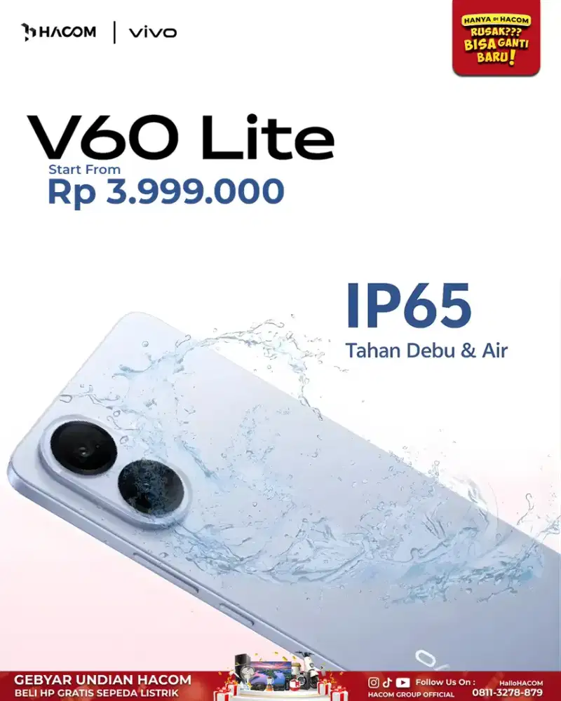 HP VIVO V60LITE BATREI BERGARANSI HINGGA 4 TAHUN