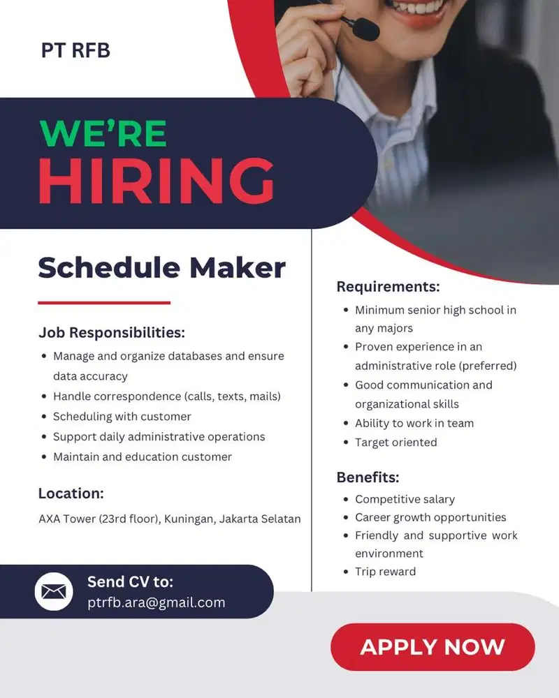 LOKER SCHEDULE MAKER 5 TERCEPAT!!!