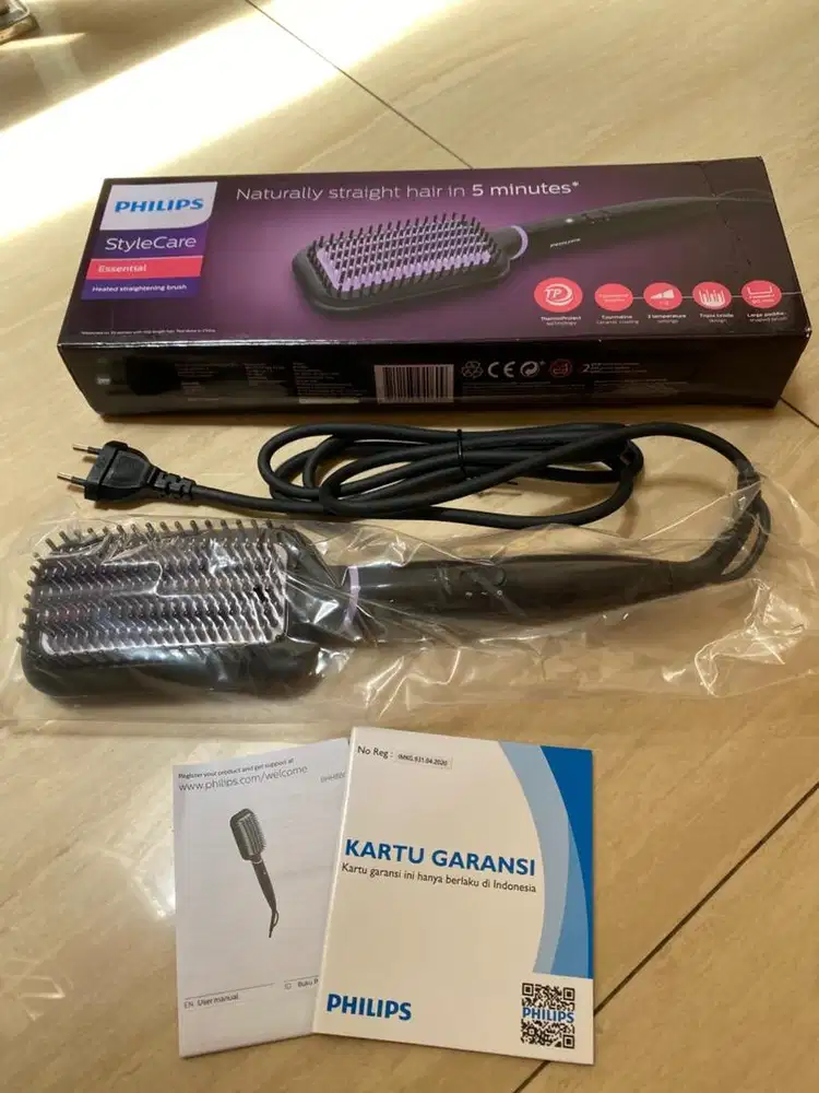 Phillips Heated Brush sisir catok NEW