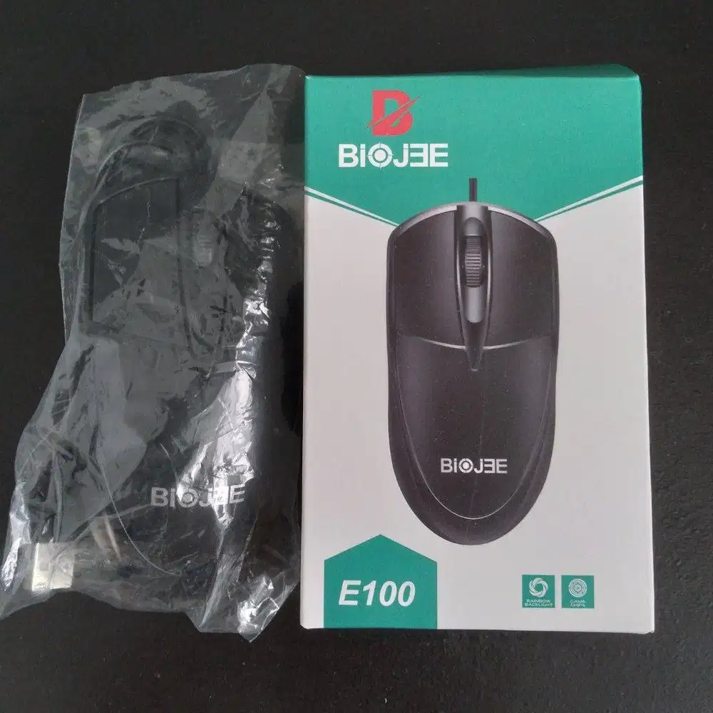Mouse Usb Kabel E100 Optical Mouse E-100