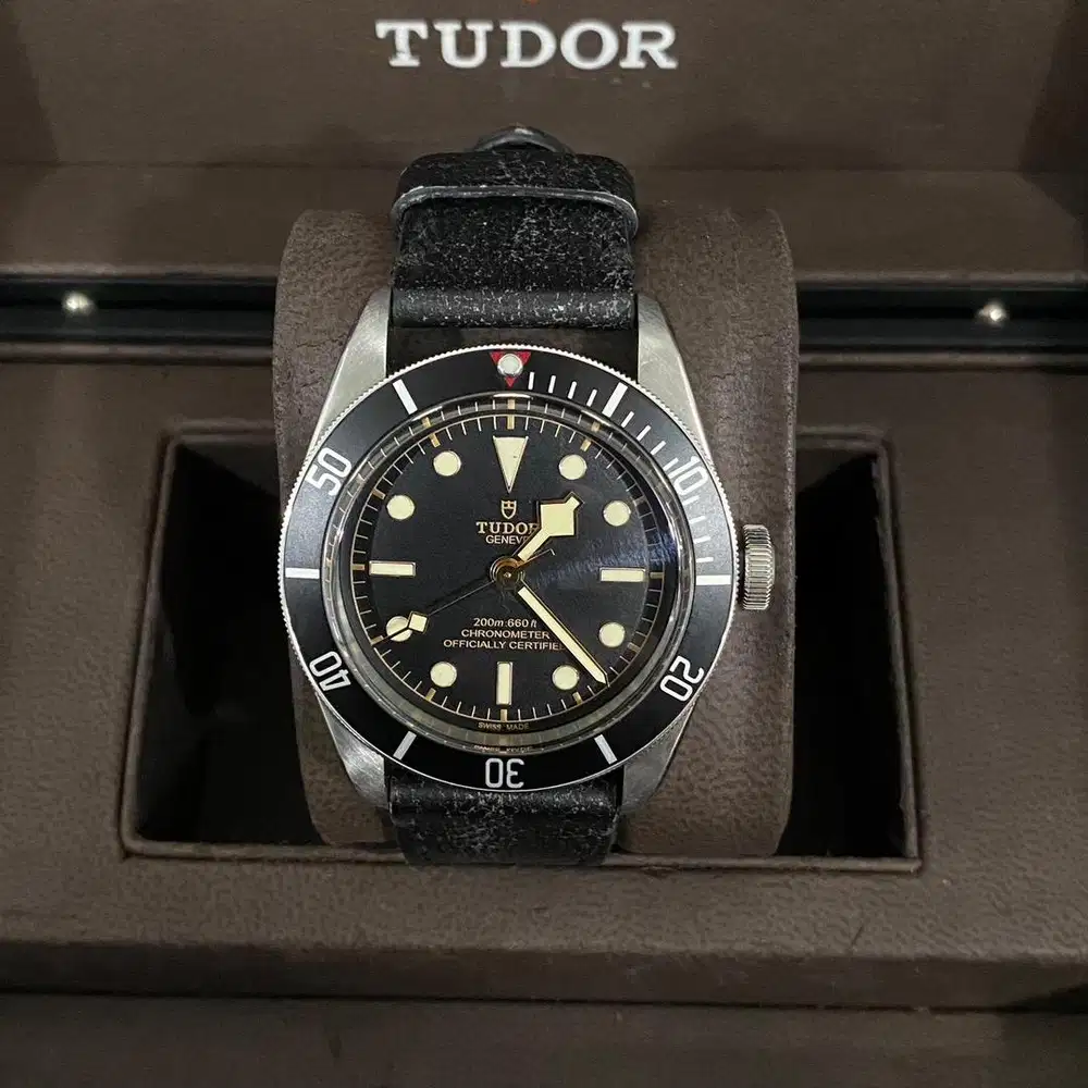 Tudor Black Bay Chrono S&G 41mm Black Dial Bund Strap 79363N