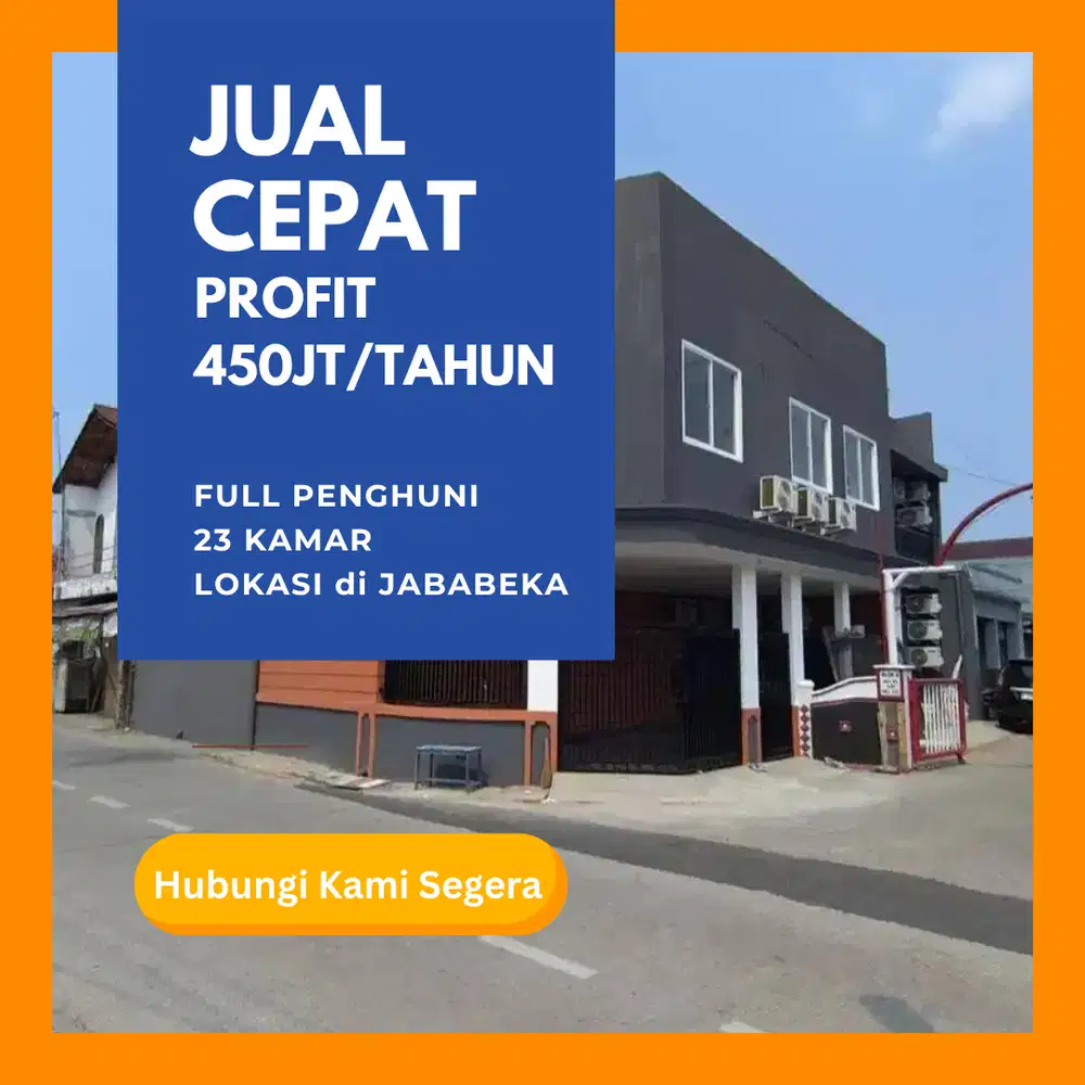 Dijual Cepat! Bisnis Kost Cuan 480jt/thn di Jababeka – Full Penghuni