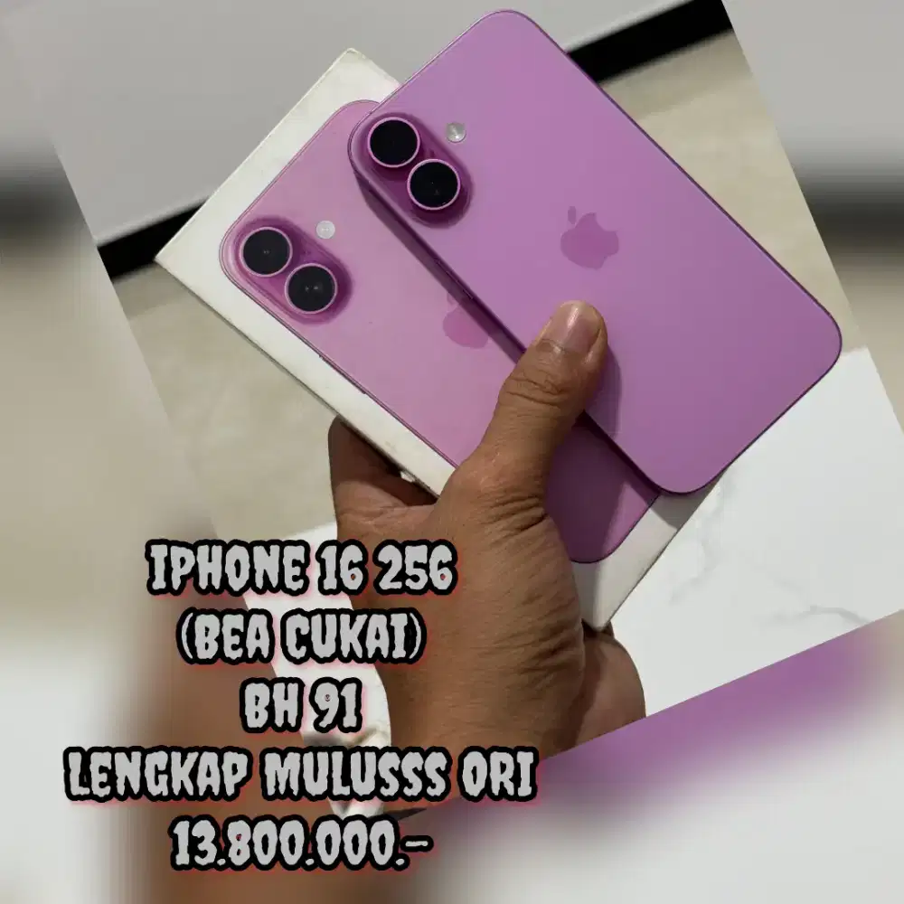 iPhone 16 256 (Bea Cukai) Bh 91