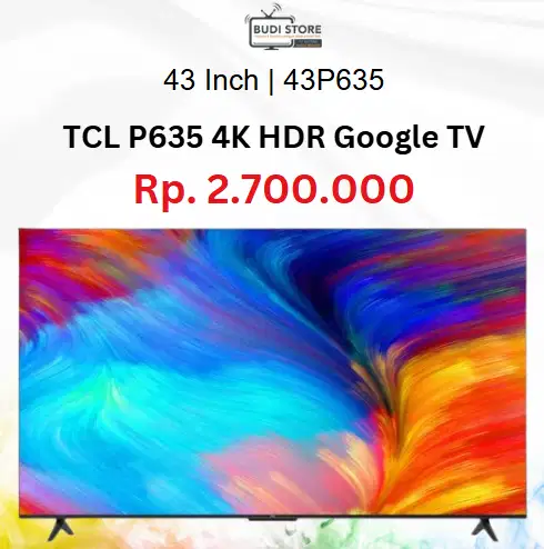 TCL 43 Inch | 43P635 P635 4K HDR Google TV