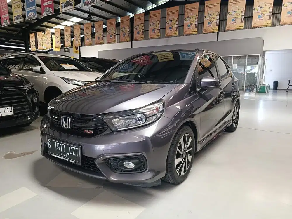 LOW KM MULUS TERAWAT LIKE NEW ! Honda Brio 1.2 RS AT 2021 Abu Grey