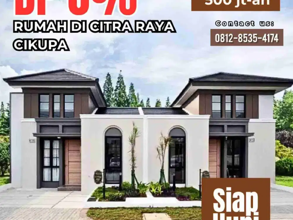 rumah baru ready stok tanpa DP cicilan murah Citra raya Cikupa Tangerang