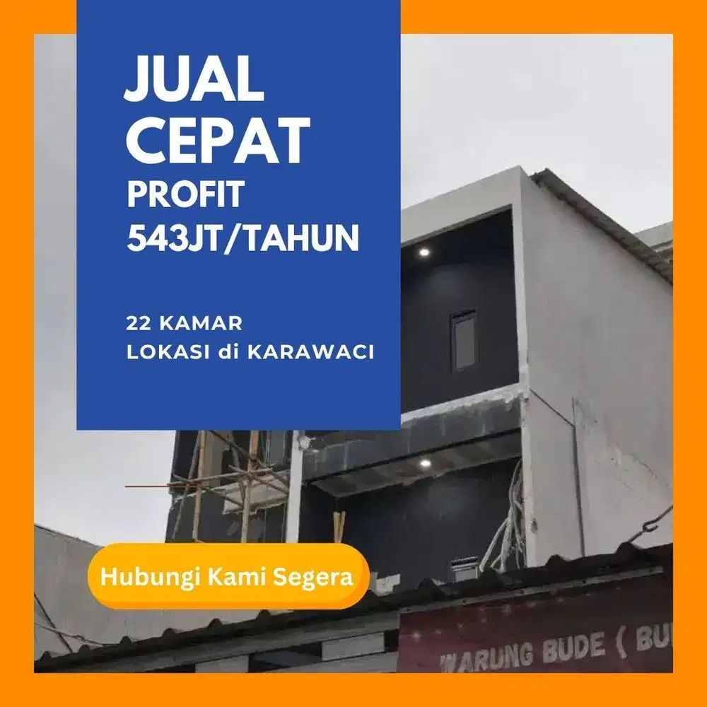 Kost Indent 21+1 Kamar di Karawaci, Cuan Rp453 Juta/Tahun!