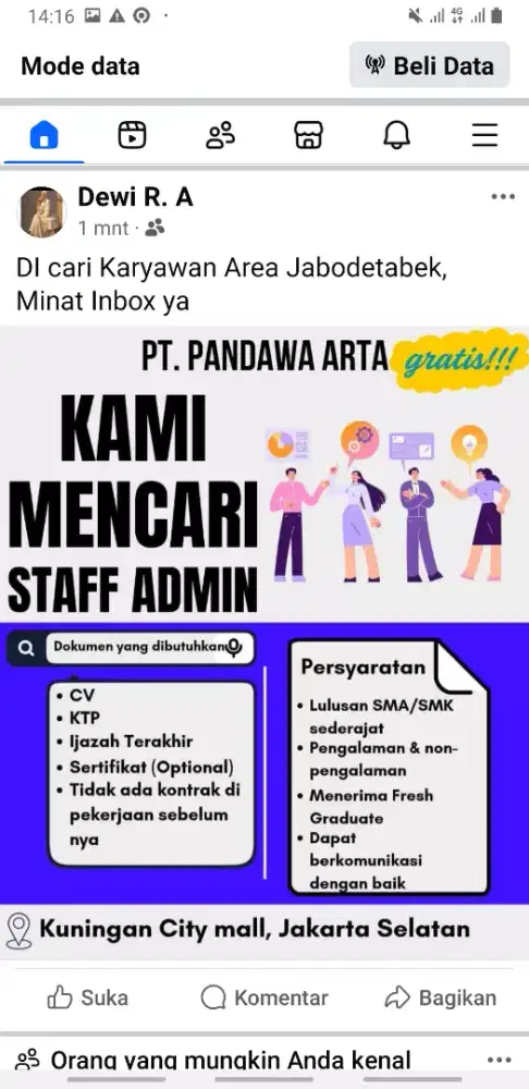 Lowongan Pekerjaan Admin