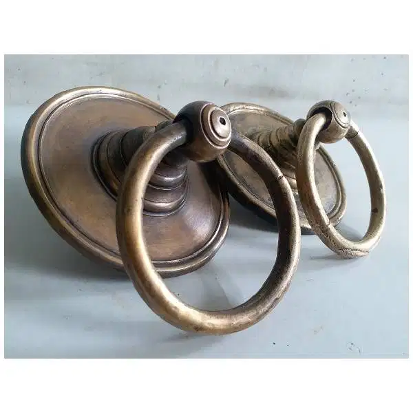 Sepasang Unik Pegangan pintu gebyok - art deco era kolonial