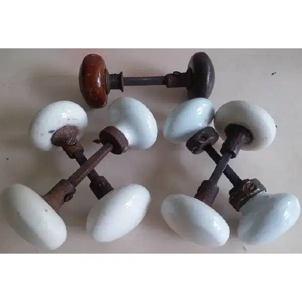5 set Pegangan pintu antik - art deco terbuat dari bahan porcelain