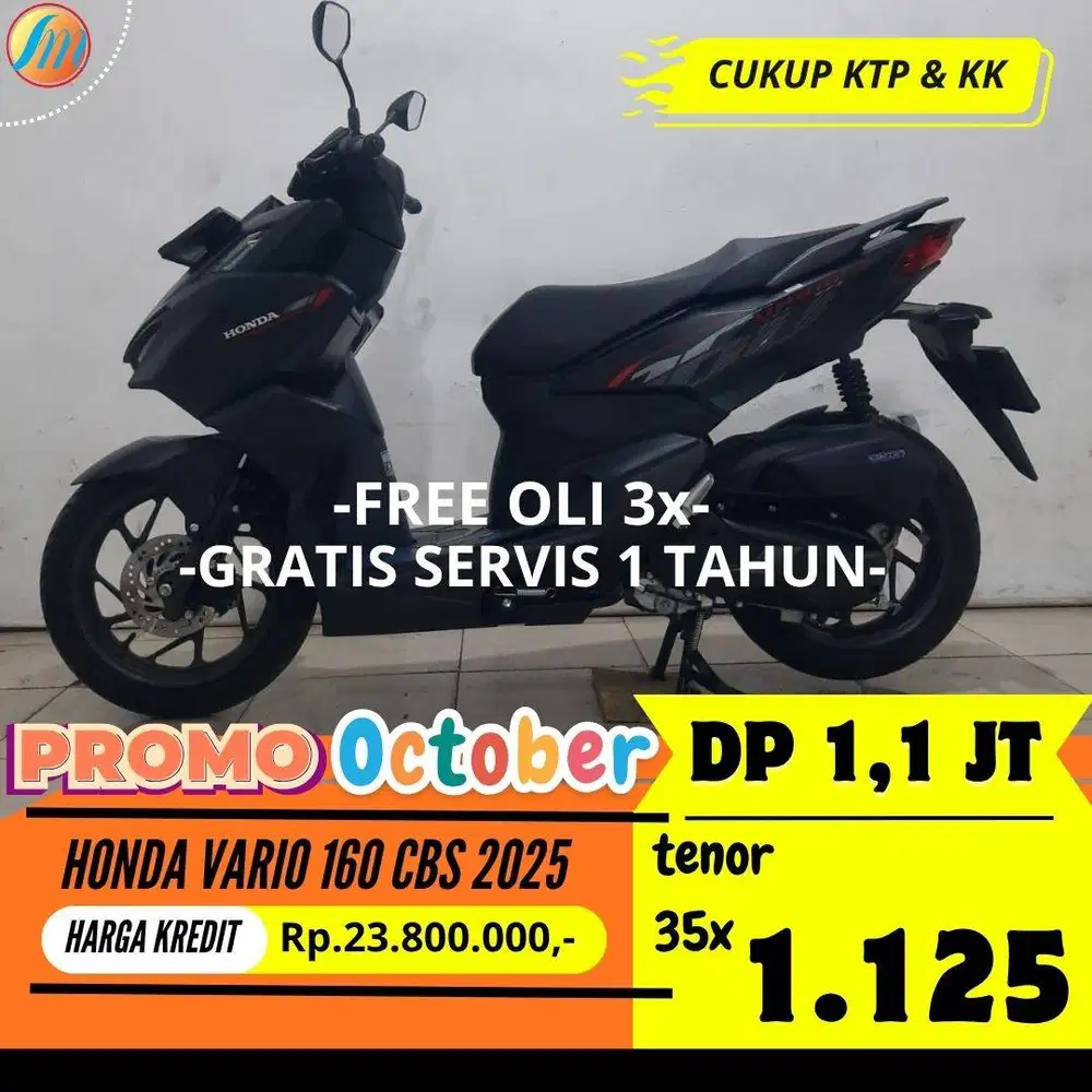 DP PROMO 1,1 JUTA KREDIT HONDA VARIO 160 CBS 2025 SEKEN GRESS PAJAK ON