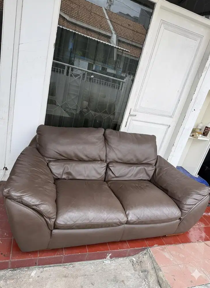 SOFA ITALSOFA NATUZZI FULL ITALIAN LEATHER GENUINE ( KULIT ASLI )