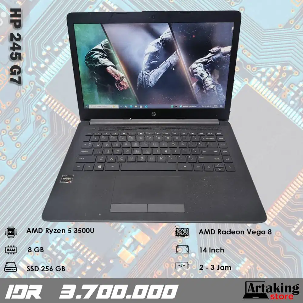 Hp 245 G7 - Ryzen 5 - Ram 8 GB - SSD 256 GB