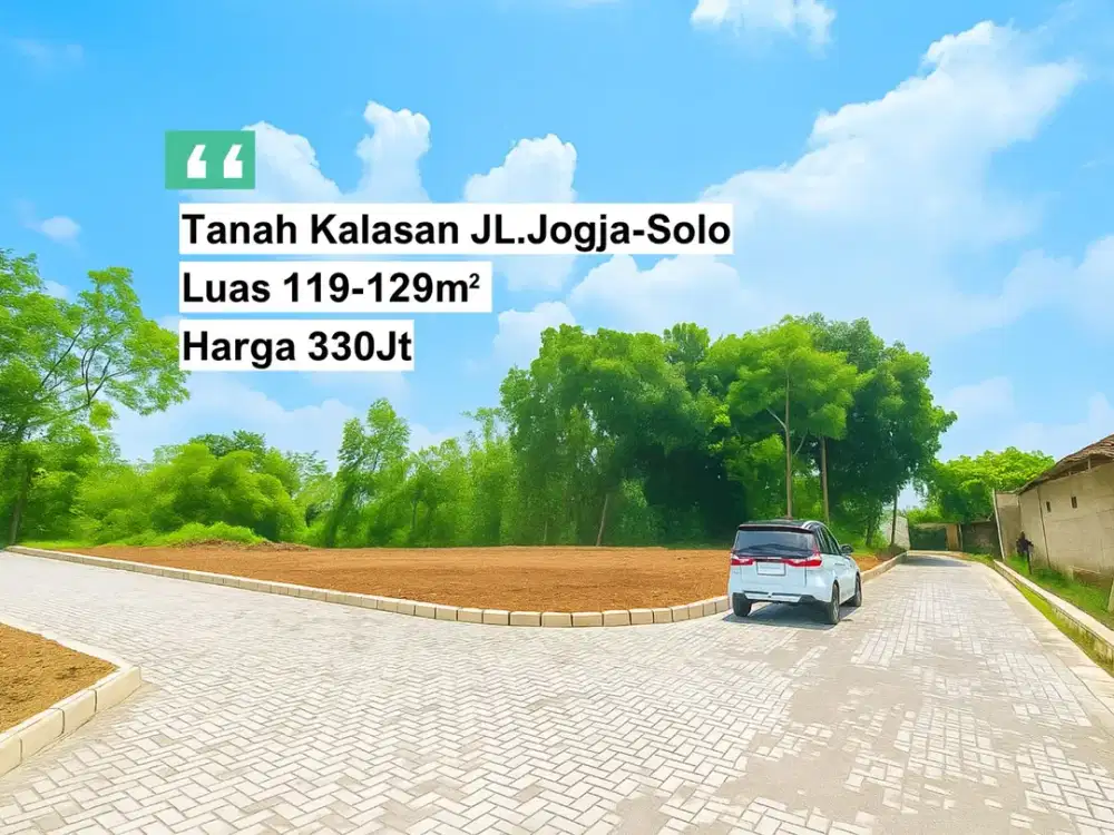 Akses Jalan Lebar, Tanah Siap Bangun Di Kalasan Jogja Timur
