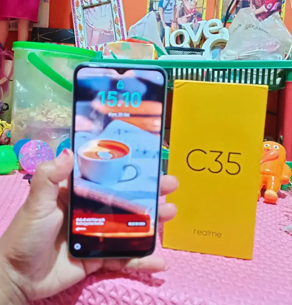 Realme c35 ram 4+4/128 Fullset Mulus