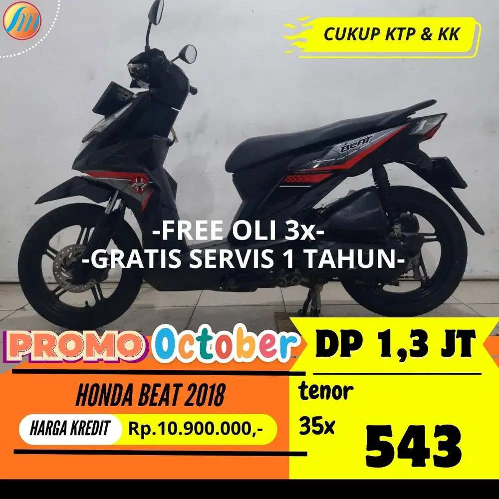 JUAL HONDA BEAT 2018 CASH/KREDIT/TUKAR TAMBAH SEKEN BERGARANSI