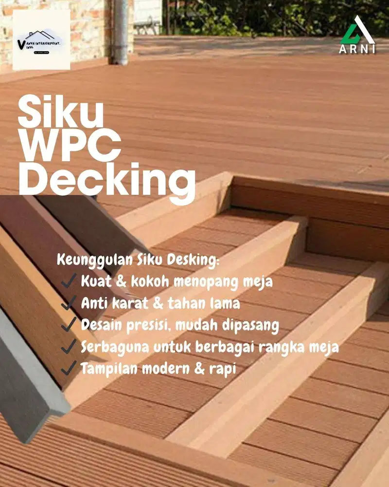 Siku WPC Decking Premium – Penopang Kokoh & Tahan Lama untuk Area Tera