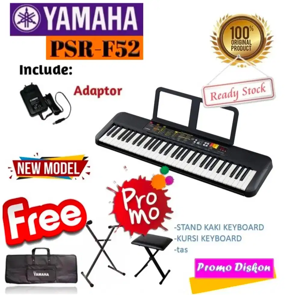 Dijual keyboard Yamaha PSR F52