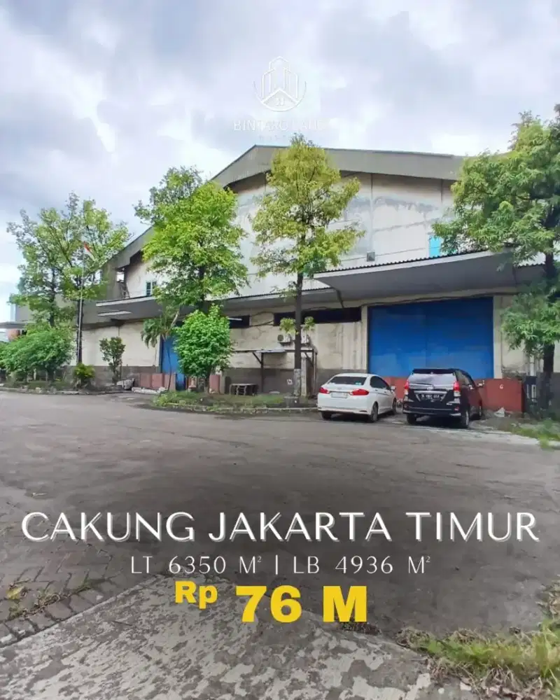 Dijual Gudang di Cakung Jakarta Timur 300meter ke pintu tol