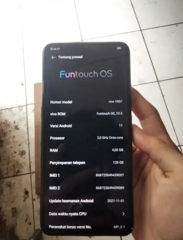 Hp Vivo s1 biru