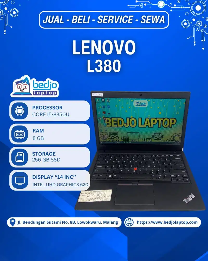 Laptop Lenovo L380 TERHANDAL! Laptop Lenovo Core I5 Multitasking