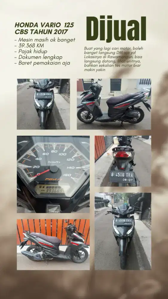 Honda Vario 125 CBS tahun 2017
