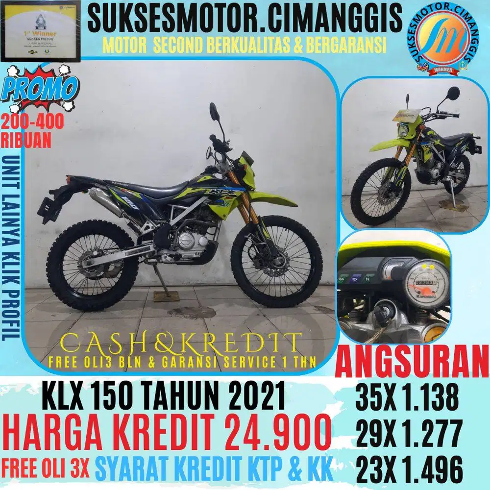 KLX 150 PROMOTERMURAH FREE OLI 3 BLN CASBACK UPTO 700RIBUAN
