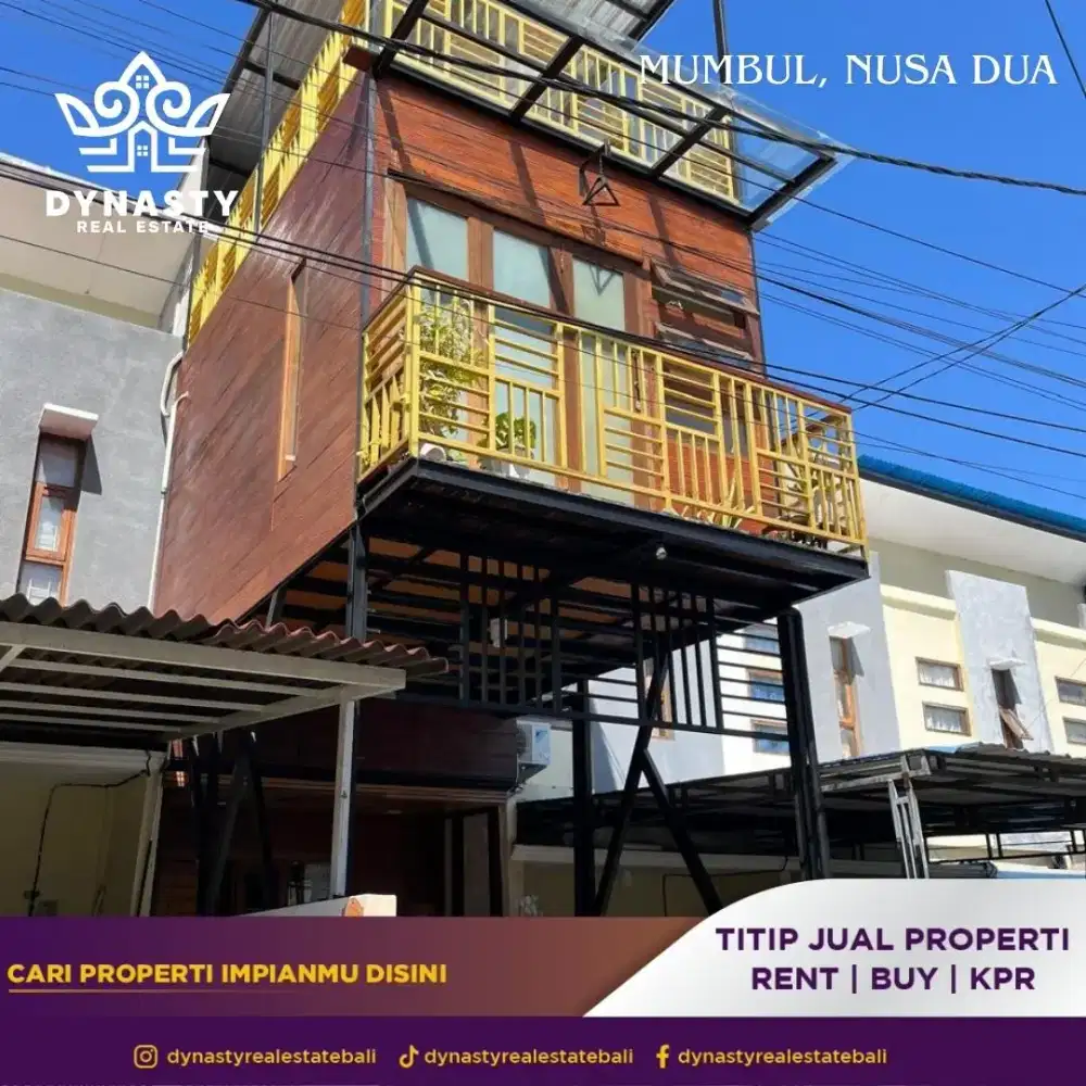 Rumah 3 lantai lokasi strategis di mumbul nusadua
