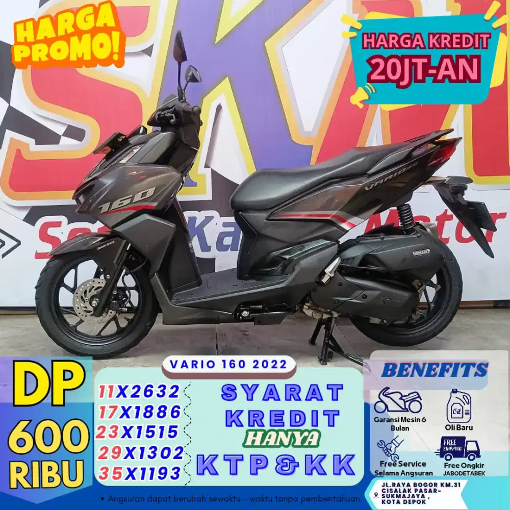 DP 600rb bawa pulang vario 160 2022 km low