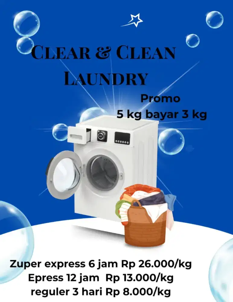 Jasa laundry kiloan atau satuan