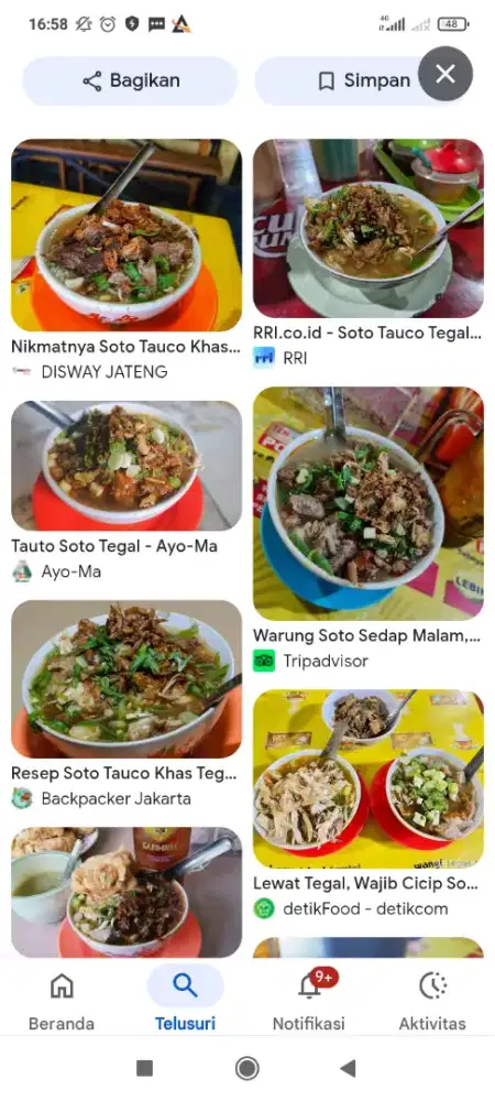Dibutuhkan juru masak soto tauco tegal