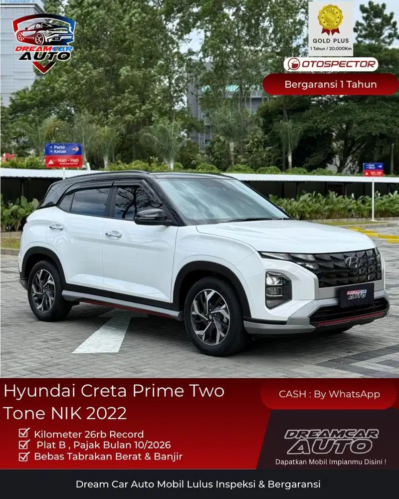 [ KM26RB ] Hyundai Creta Prime IVT Two Tone 2022 non trend Style