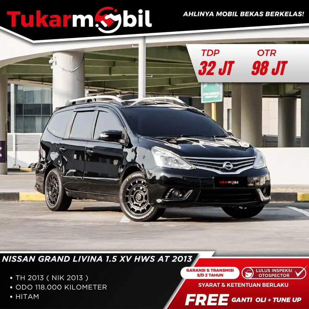[BERGARANSI] NISSAN GRAND LIVINA 1.5 XV HWS METIK TAHUN 2013 HITAM